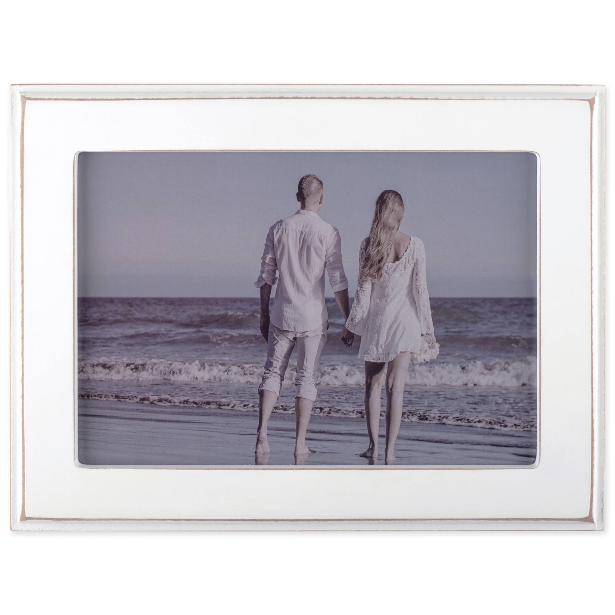 DII® Vintage White Shiplap 5" x 7" Picture Frame